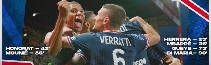 摩根综合体育- 巴黎圣日耳曼豪取十连胜，姆巴佩连续五场破门创纪录  