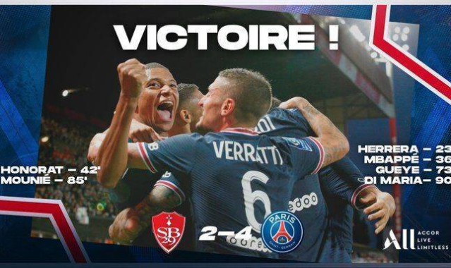 摩根综合体育- 巴黎圣日耳曼豪取十连胜，姆巴佩连续五场破门创纪录  